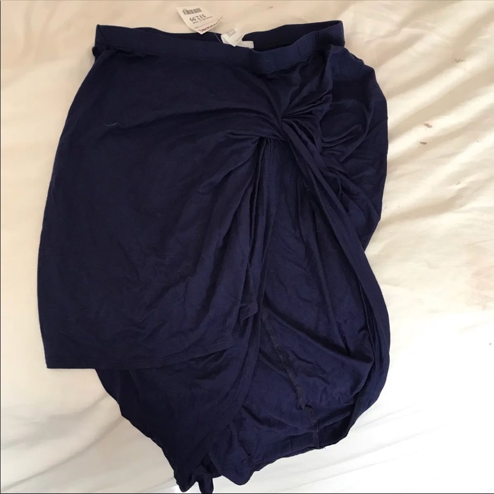 Women’s navy bias cut skirt